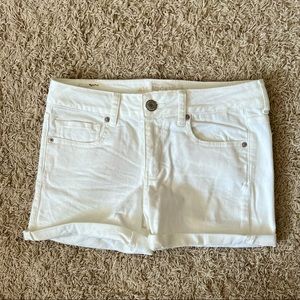 American Eagle White Jean Shorts
